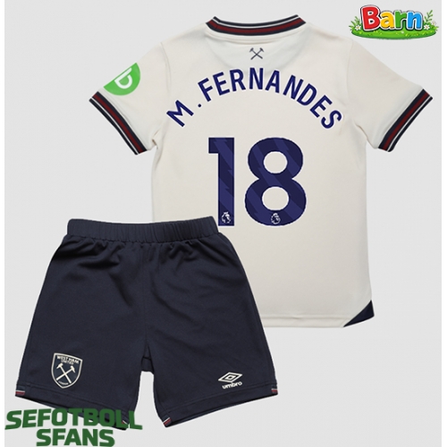 West Ham United Mateus Fernandes #18 Bortaställ Barn 2025-26 Kortärmad (+ Korta byxor)